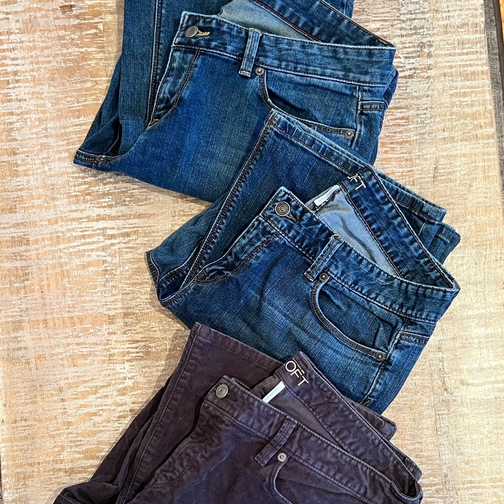 Bundle of 3 pairs Loft curvy boot cut